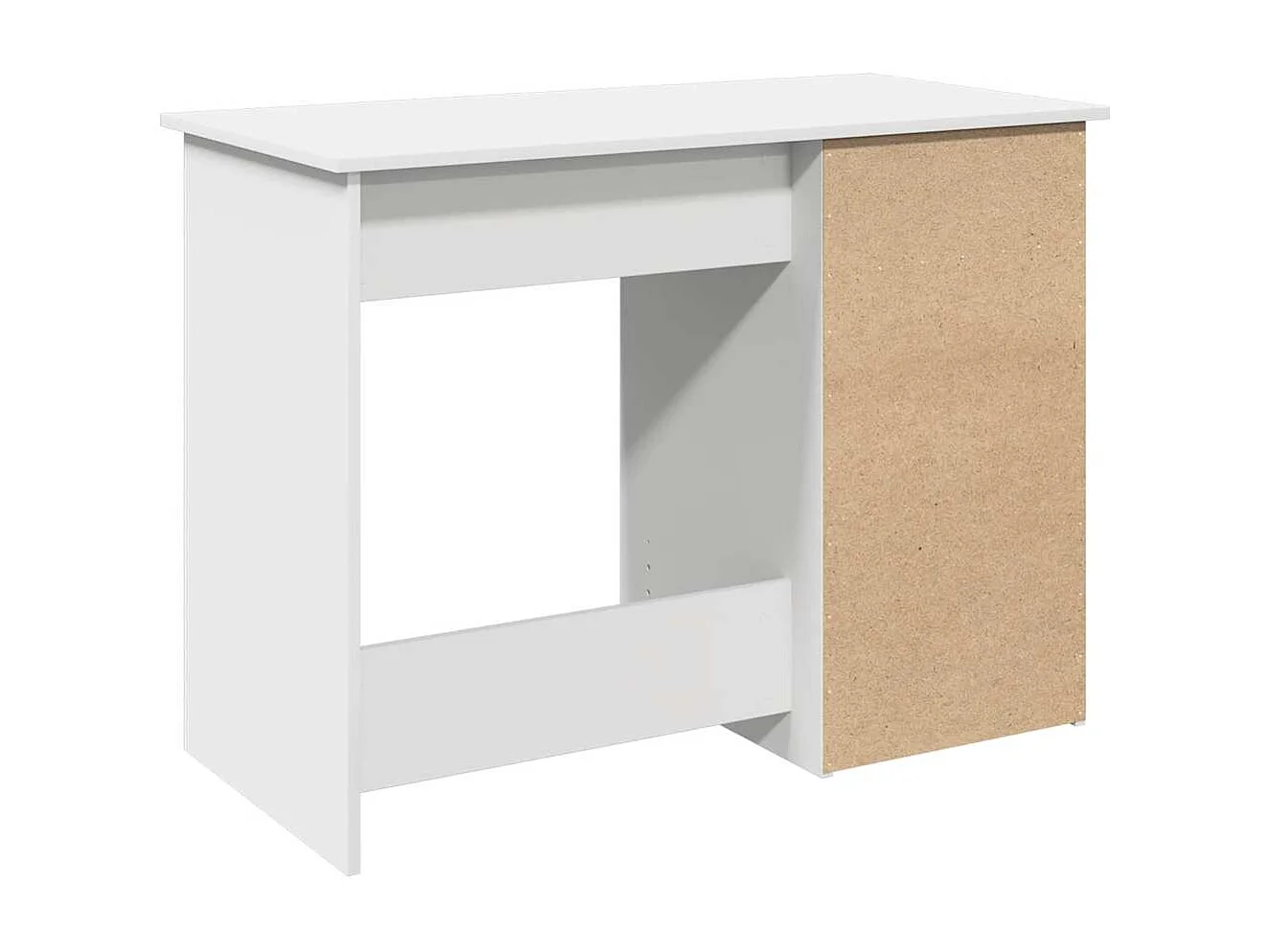 Bureau blanc 102x50x75 cm bois d'ingénierie