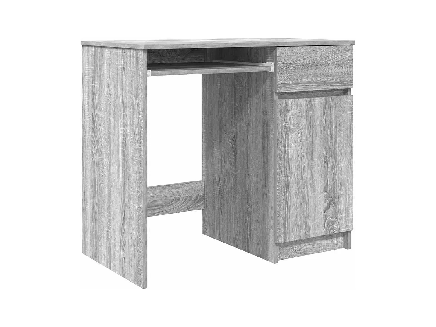 Bureau sonoma gris 86x49x76 cm bois d'ingénierie