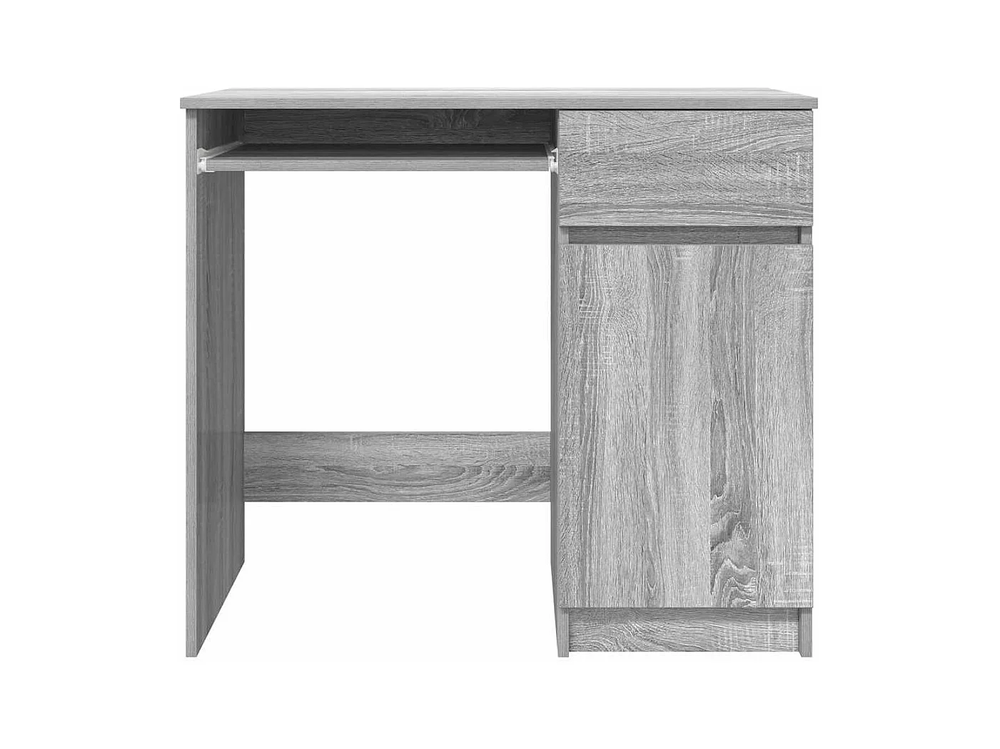 Bureau sonoma gris 86x49x76 cm bois d'ingénierie