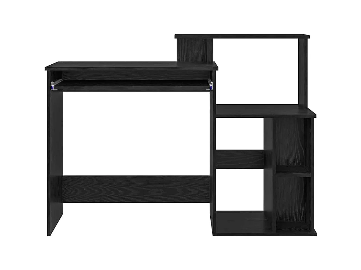 Bureau avec Rangement Chêne noir 120.5 x 44 x 88.5 cm