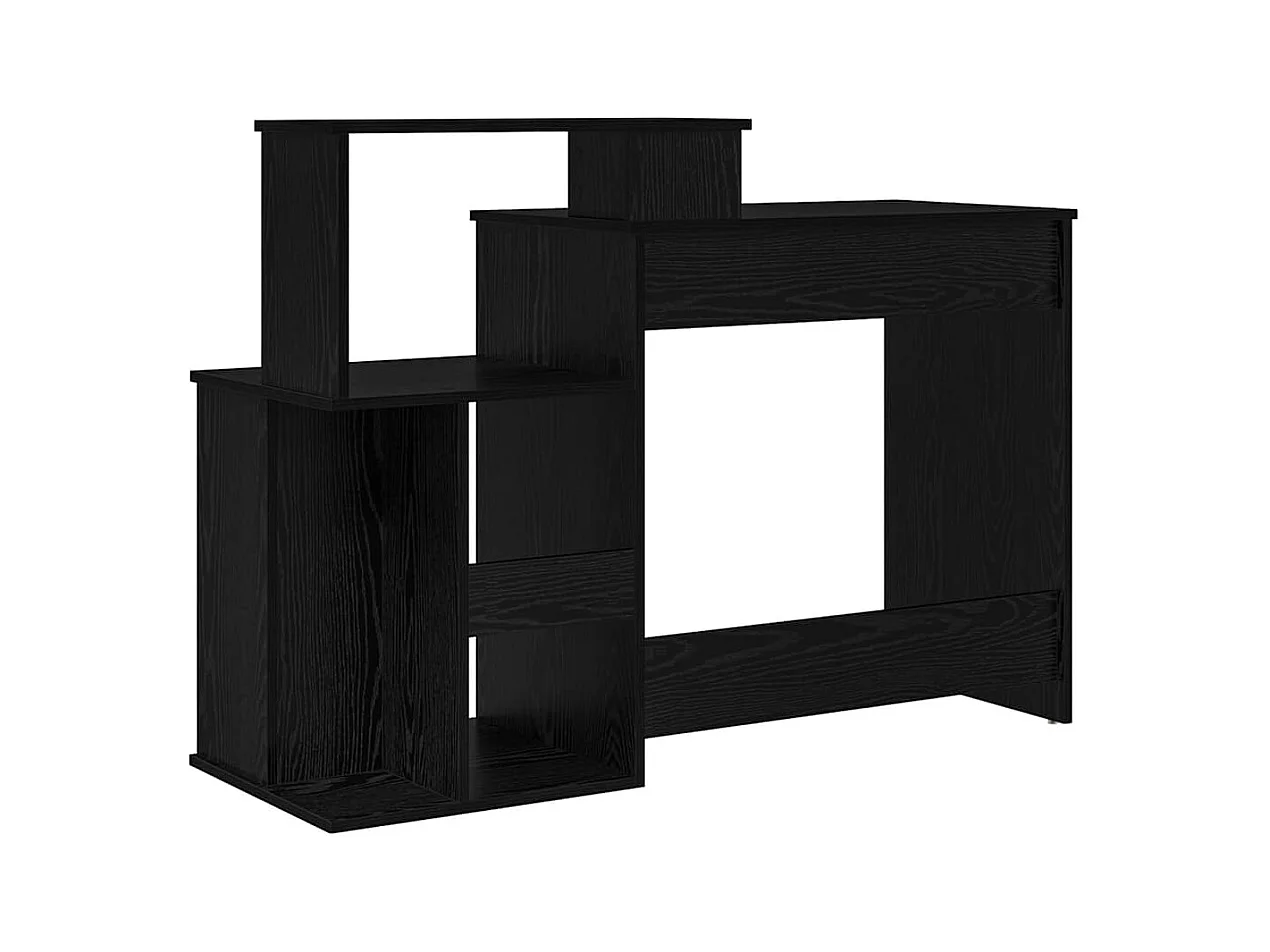 Bureau avec Rangement Chêne noir 120.5 x 44 x 88.5 cm