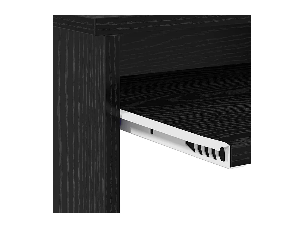 Bureau avec Rangement Chêne noir 120.5 x 44 x 88.5 cm