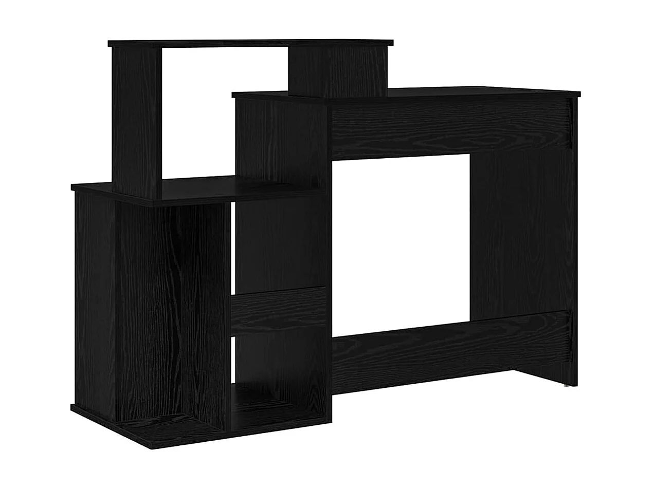 Bureau avec Rangement Chêne noir 120.5 x 44 x 88.5 cm
