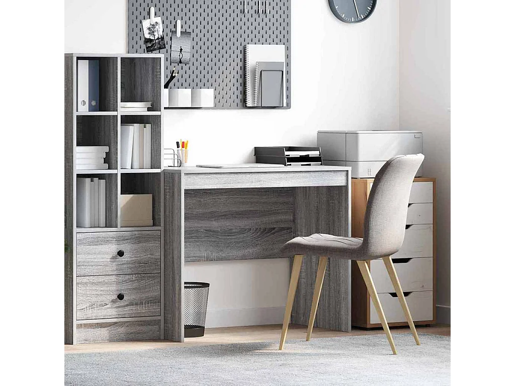 Bureau Sonoma gris 90 x 50 x 76 cm Bois d'ingénierie
