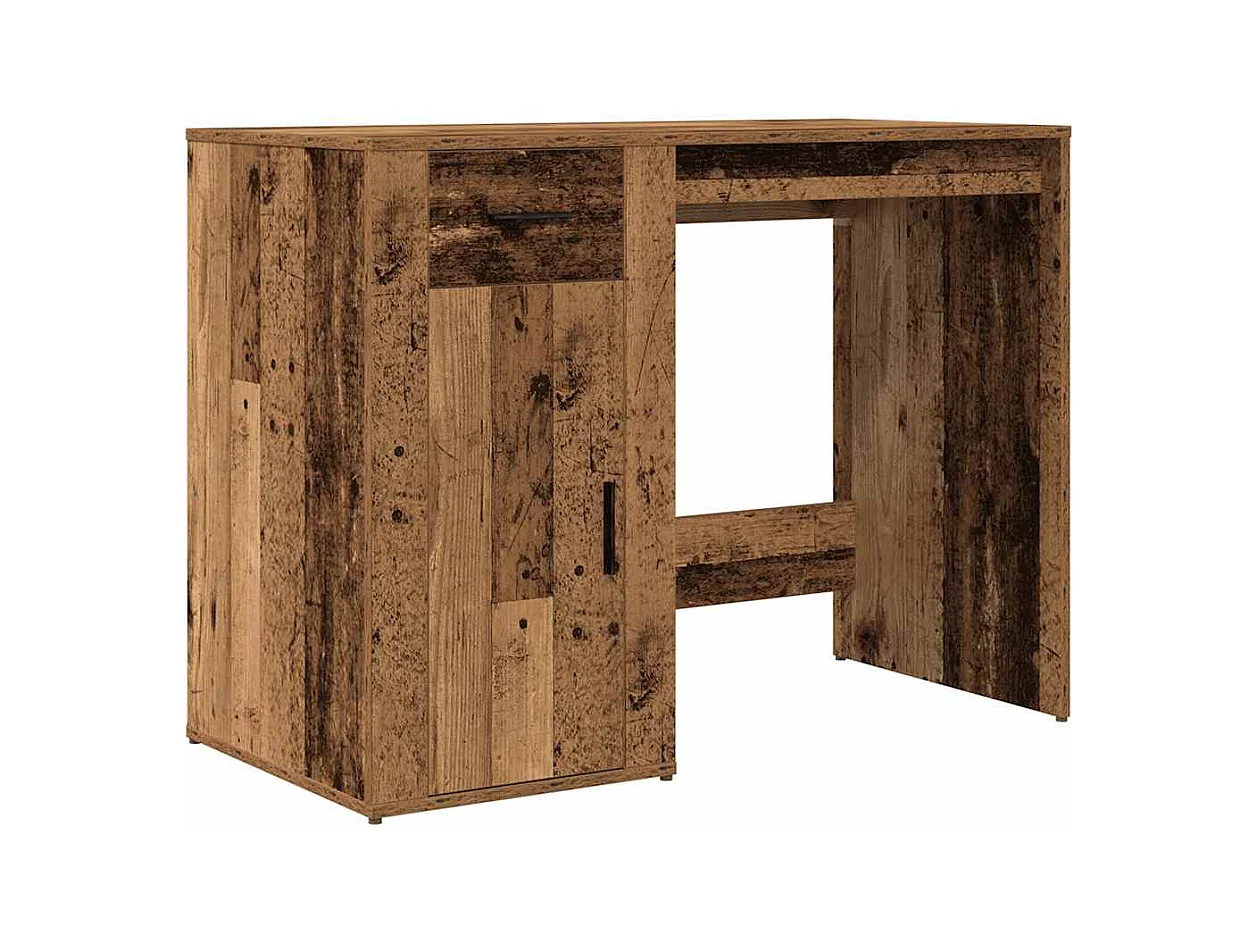 Bureau vieux bois 100x49x75 cm bois d'ingénierie