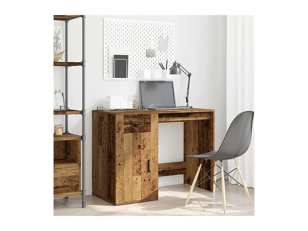 Bureau vieux bois 100x49x75 cm bois d'ingénierie