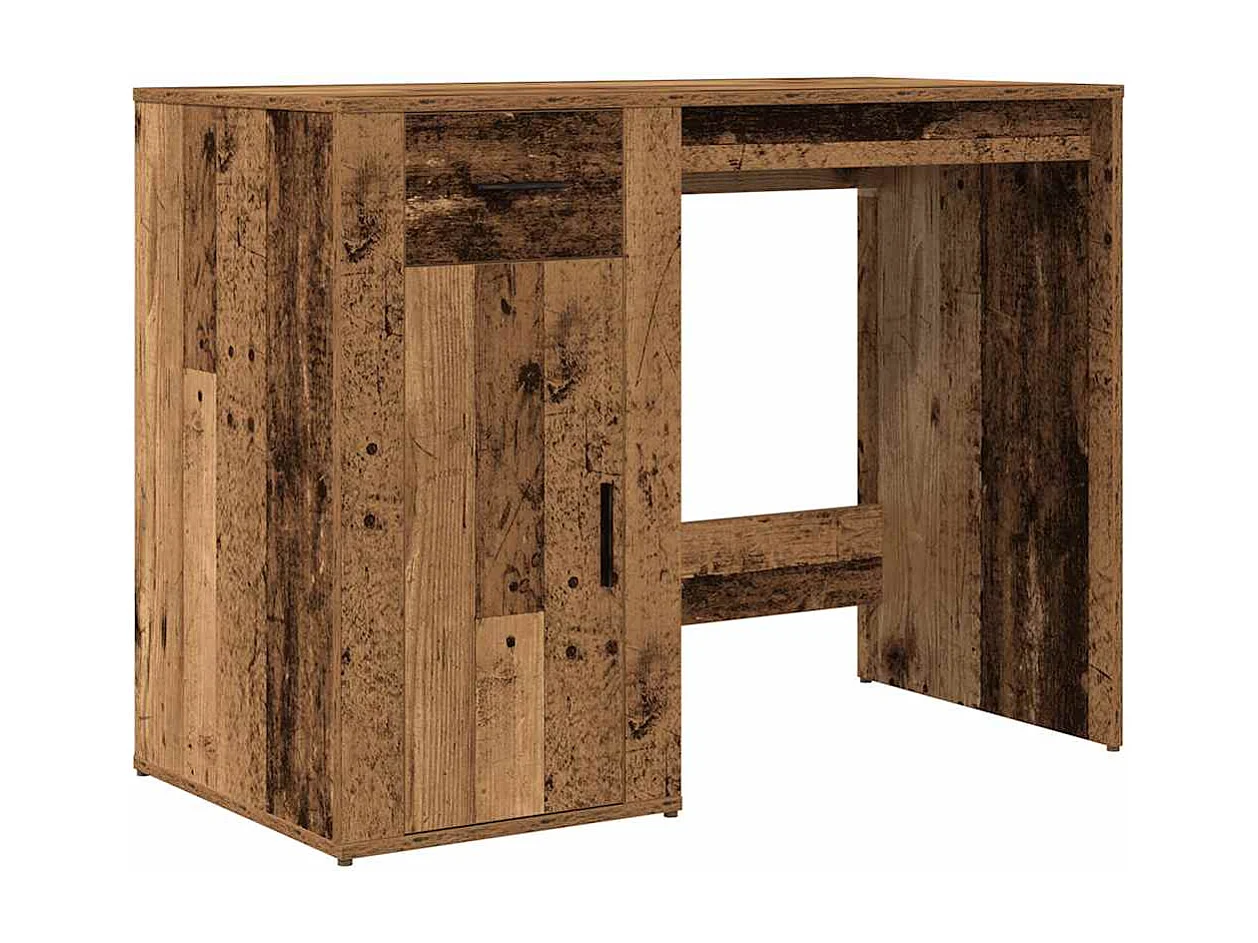 Bureau vieux bois 100x49x75 cm bois d'ingénierie