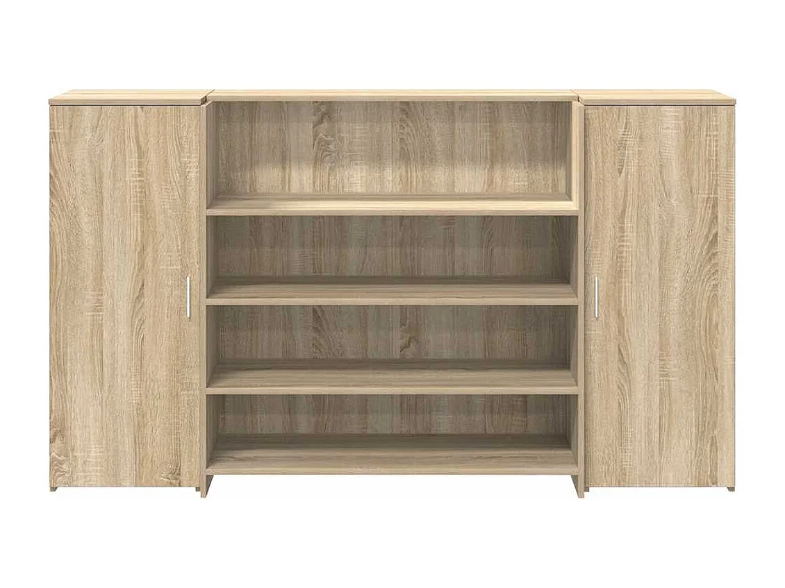 Bureau réception chêne sonoma 180x50x103,5 cm bois d'ingénierie