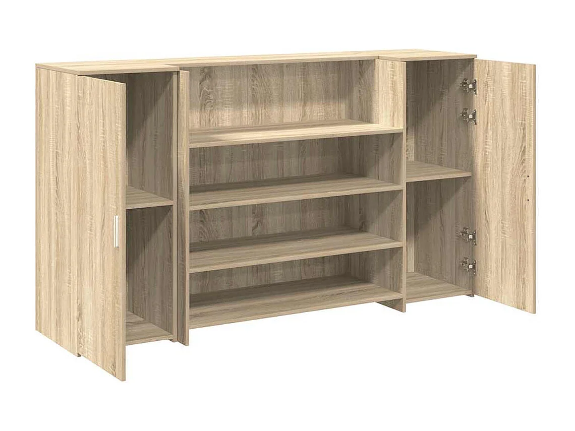 Bureau réception chêne sonoma 180x50x103,5 cm bois d'ingénierie