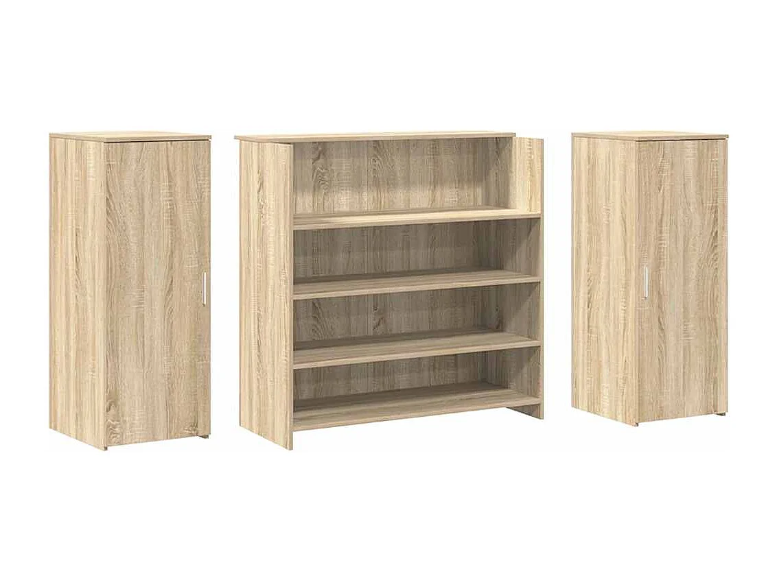 Bureau réception chêne sonoma 180x50x103,5 cm bois d'ingénierie