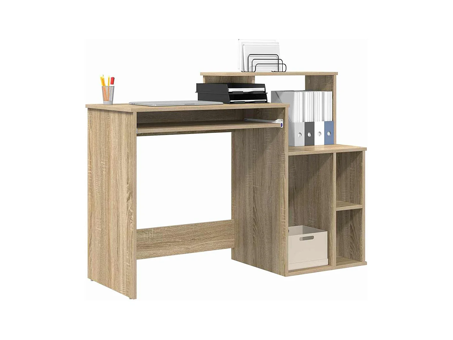 Bureau avec Rangement Chêne sonoma 120.5 x 44 x 88.5 cm