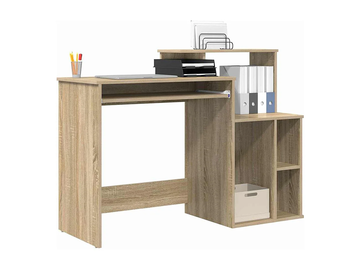 Bureau avec Rangement Chêne sonoma 120.5 x 44 x 88.5 cm