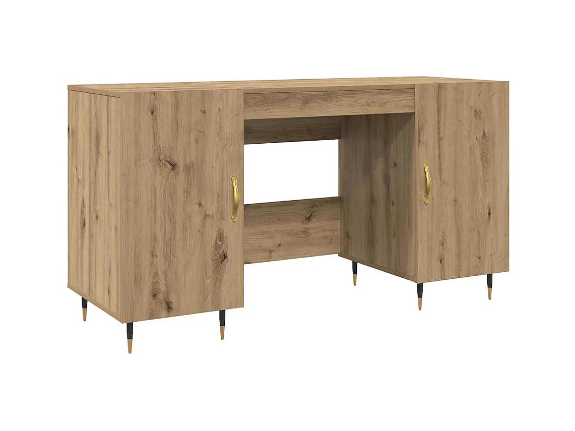 Bureau chêne artisanal 140 x 50 x 75 cm Bois d'ingénierie