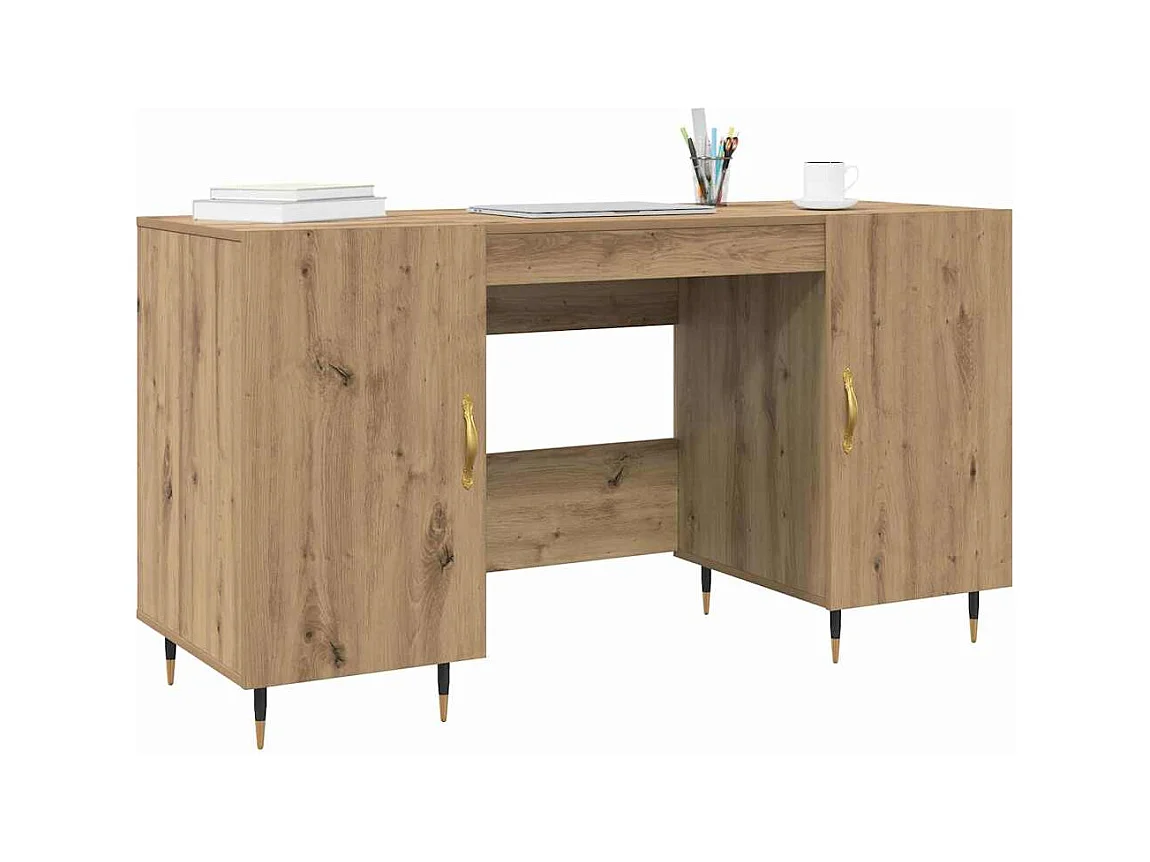 Bureau chêne artisanal 140 x 50 x 75 cm Bois d'ingénierie
