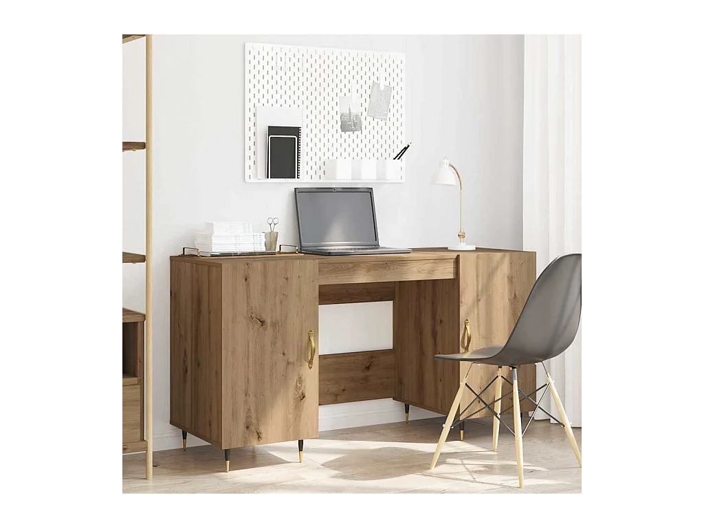 Bureau chêne artisanal 140 x 50 x 75 cm Bois d'ingénierie