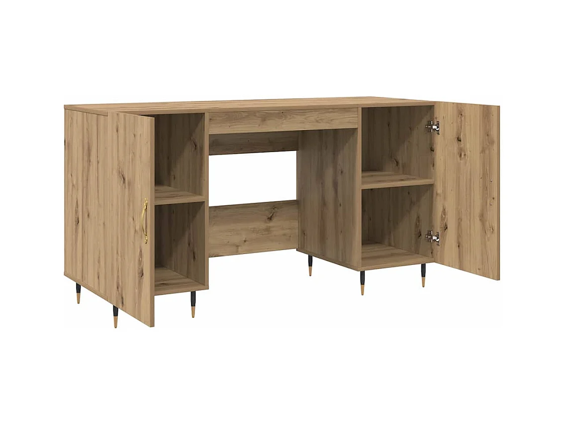 Bureau chêne artisanal 140 x 50 x 75 cm Bois d'ingénierie