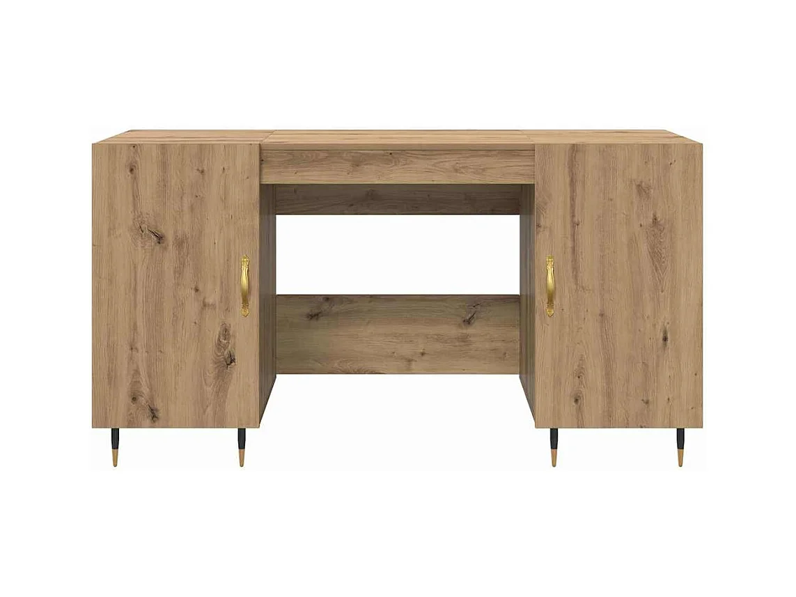 Bureau chêne artisanal 140 x 50 x 75 cm Bois d'ingénierie