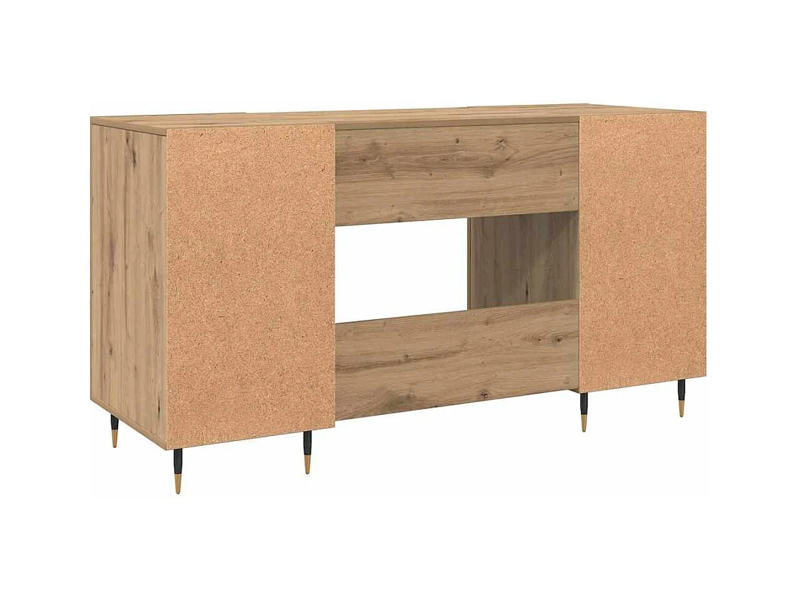 Bureau chêne artisanal 140 x 50 x 75 cm Bois d'ingénierie