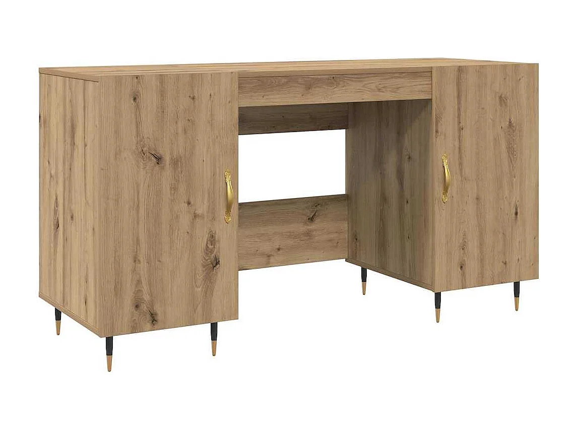 Bureau chêne artisanal 140 x 50 x 75 cm Bois d'ingénierie