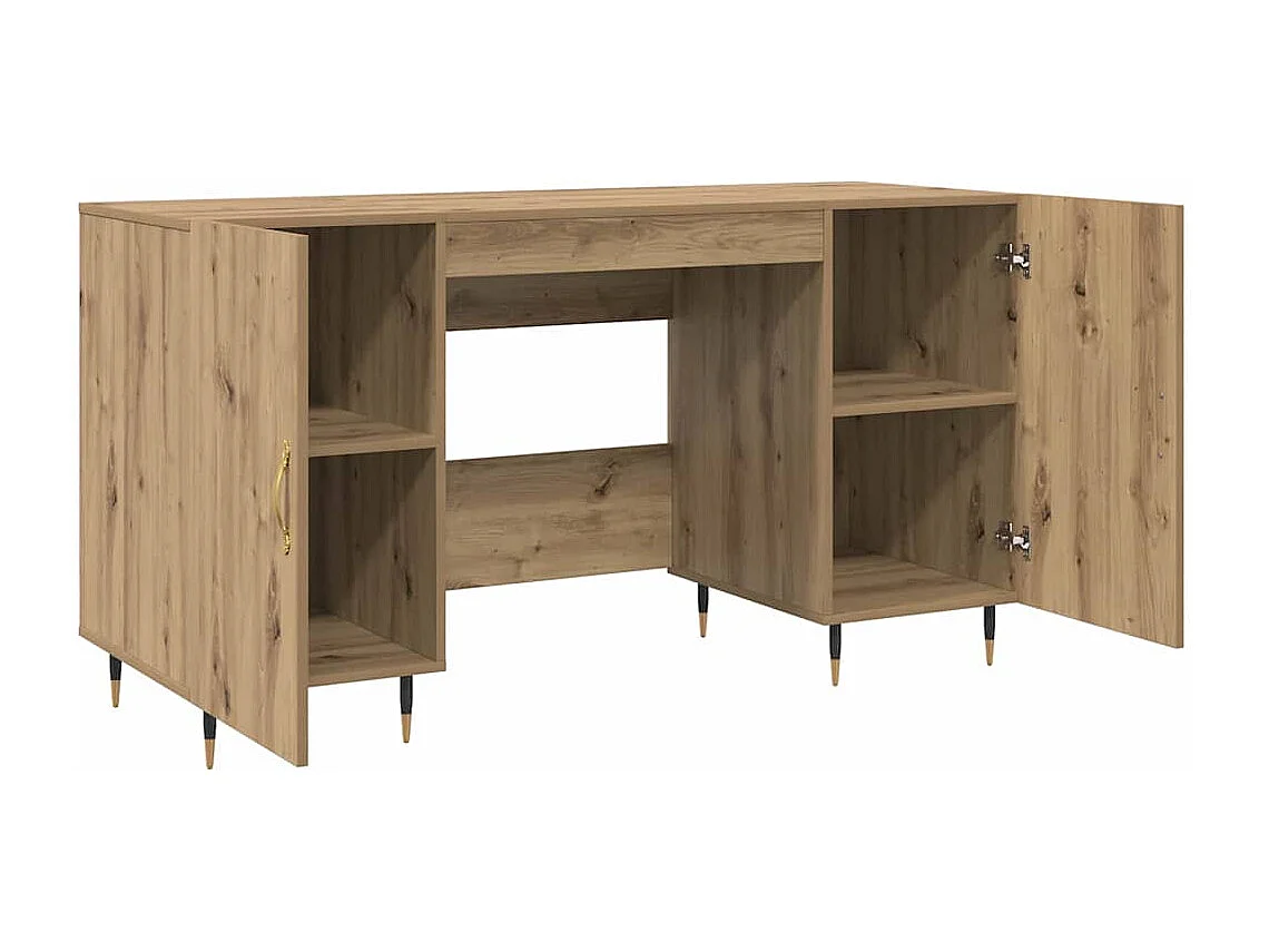 Bureau chêne artisanal 140 x 50 x 75 cm Bois d'ingénierie