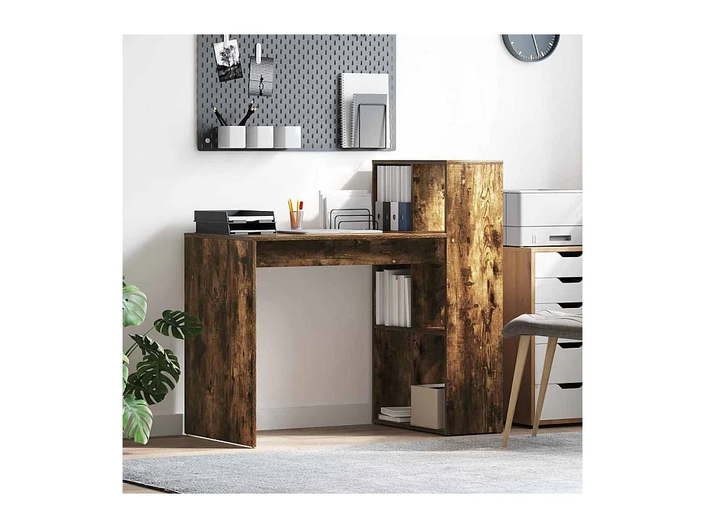 Bureau Chêne fumé 108 x 55 x 103,5 cm Bois d'ingénierie