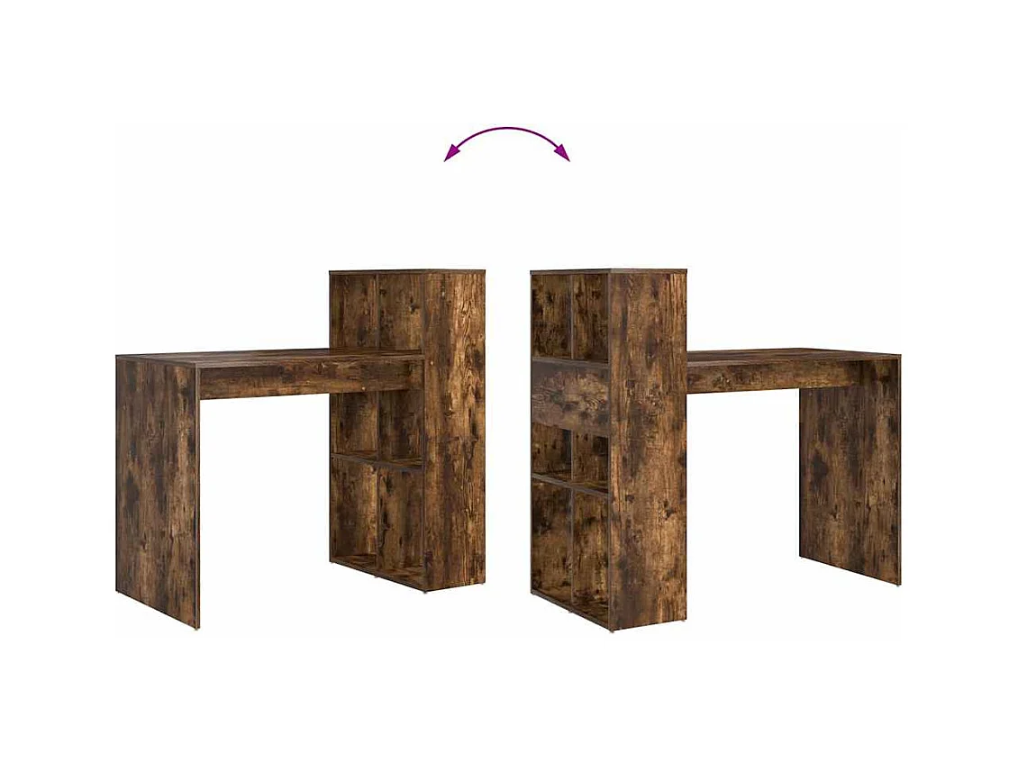 Bureau Chêne fumé 108 x 55 x 103,5 cm Bois d'ingénierie