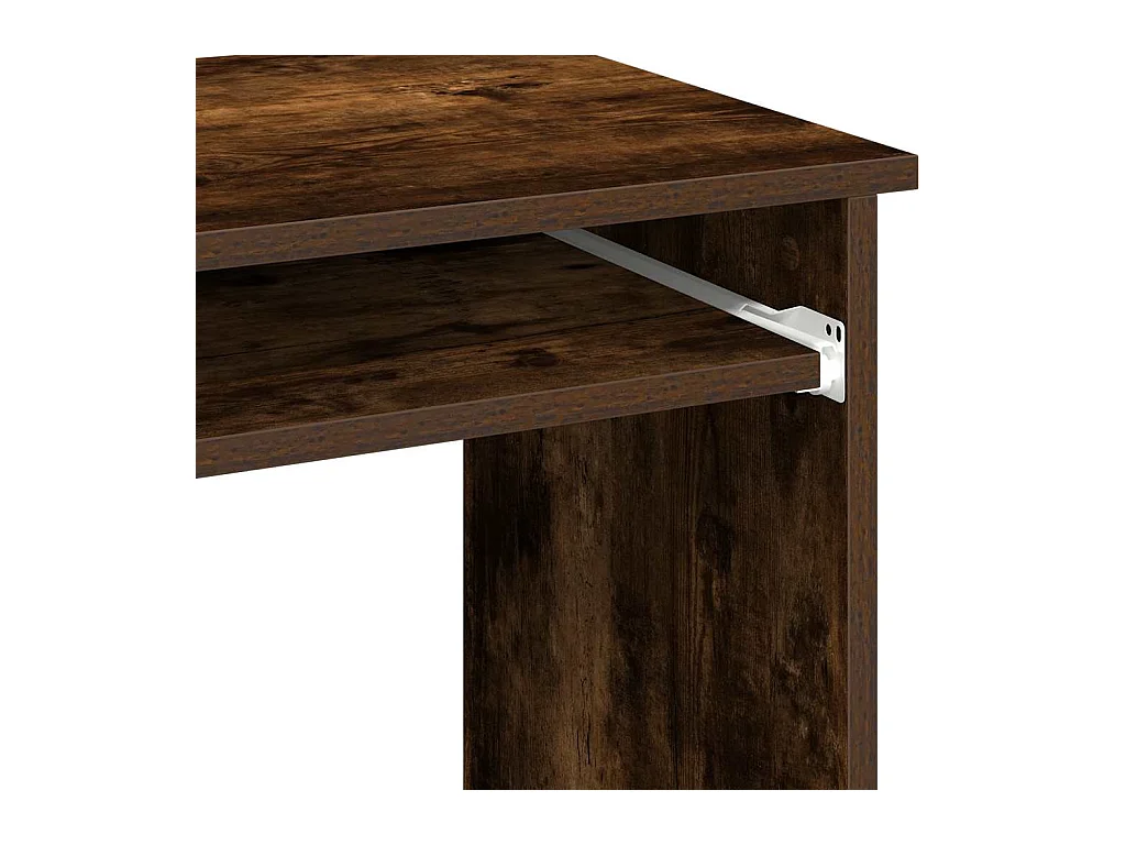 Bureau avec étagères chêne fumé 84x40x78 cm bois d'ingénierie