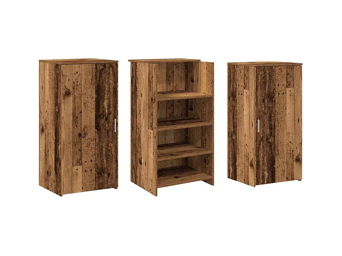 Bureau de réception vieux bois 155x50x103,5cm bois d'ingénierie