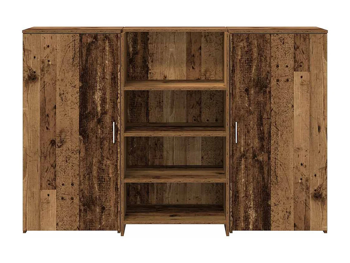 Bureau de réception vieux bois 155x50x103,5cm bois d'ingénierie