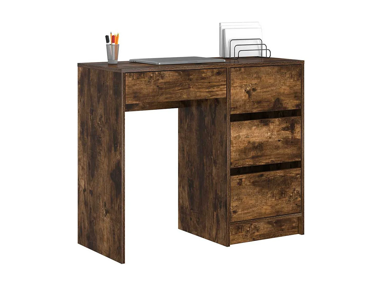 Bureau Chêne fumé 90 x 37,5 x 75 cm Bois d'ingénierie