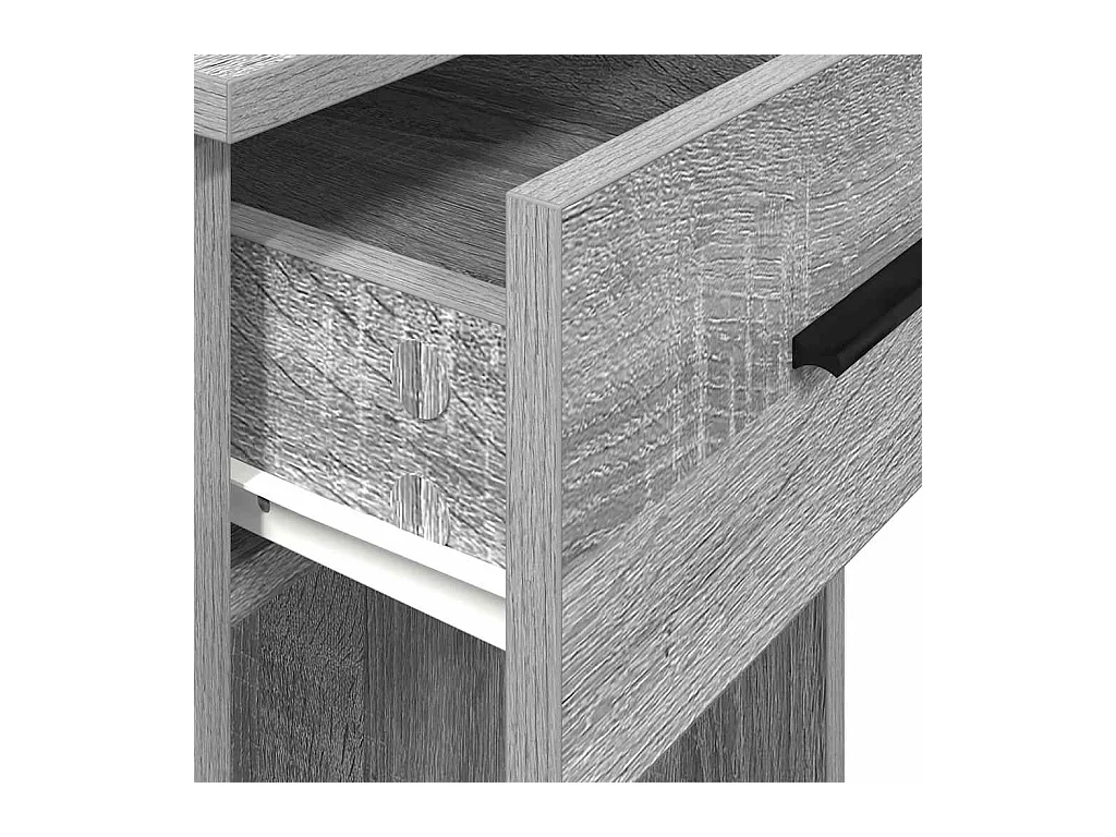 Support de tour d'ordinateur et tiroir sonoma gris 35x45x77 cm