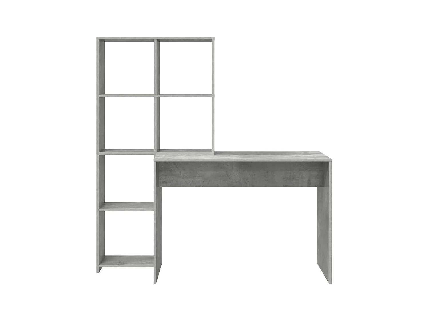 Bureau Gris béton 138.5 x 55 x 143 cm Bois d'ingénierie