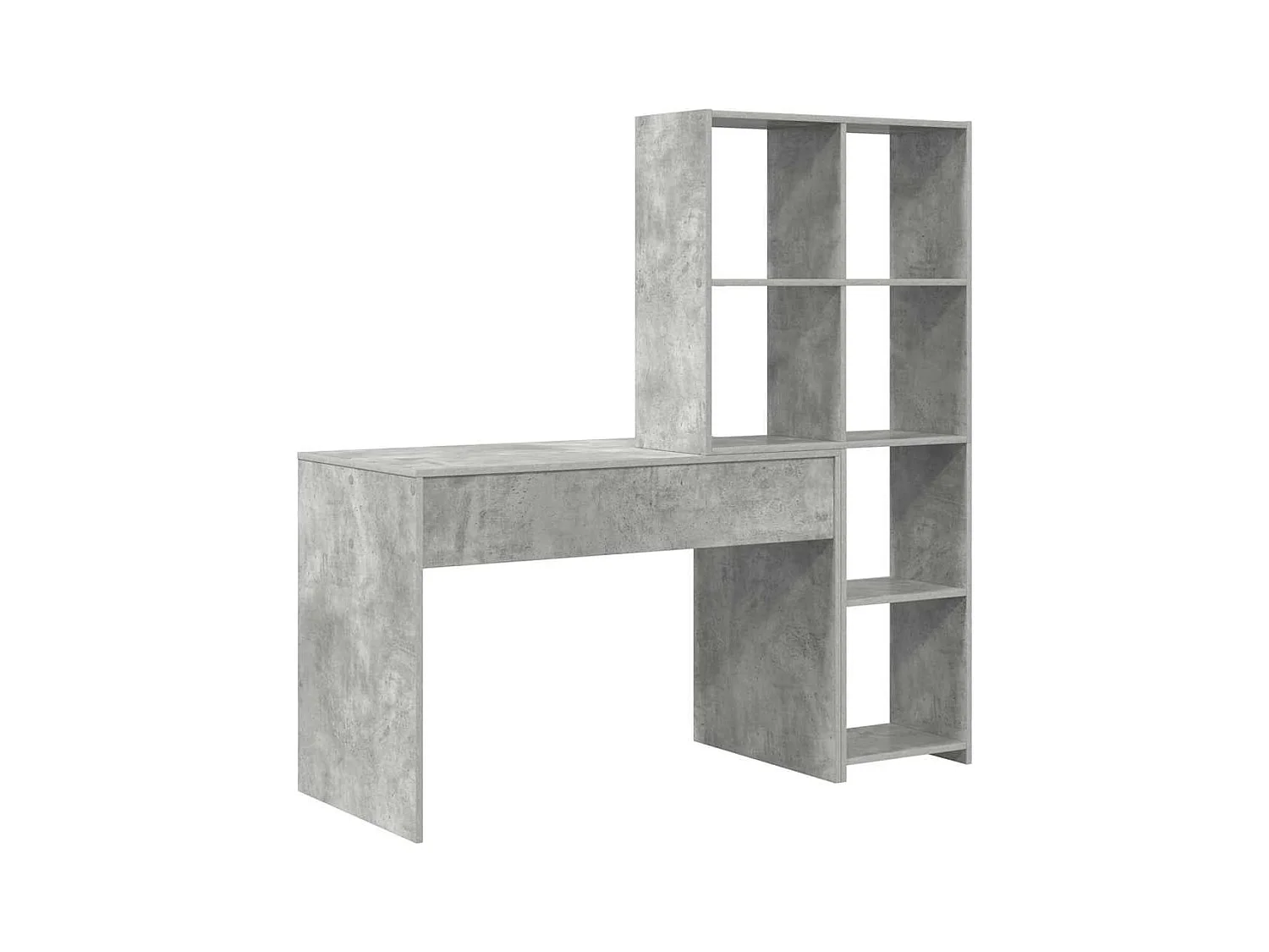 Bureau Gris béton 138.5 x 55 x 143 cm Bois d'ingénierie