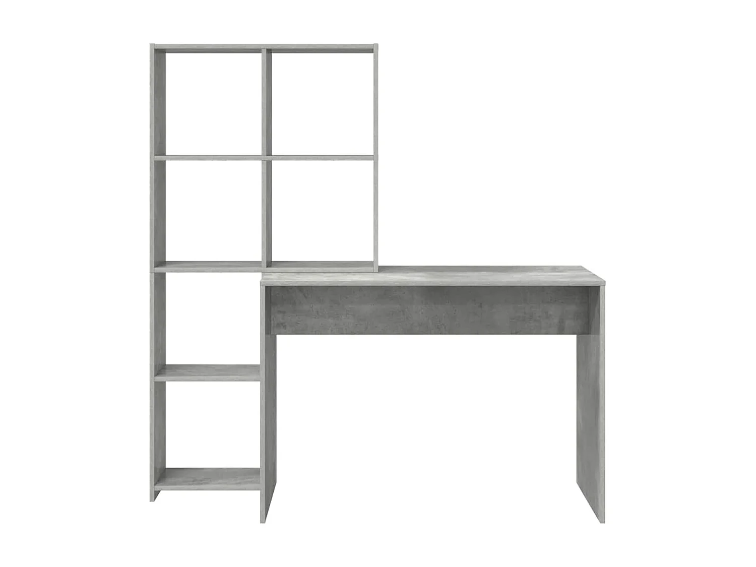 Bureau Gris béton 138.5 x 55 x 143 cm Bois d'ingénierie