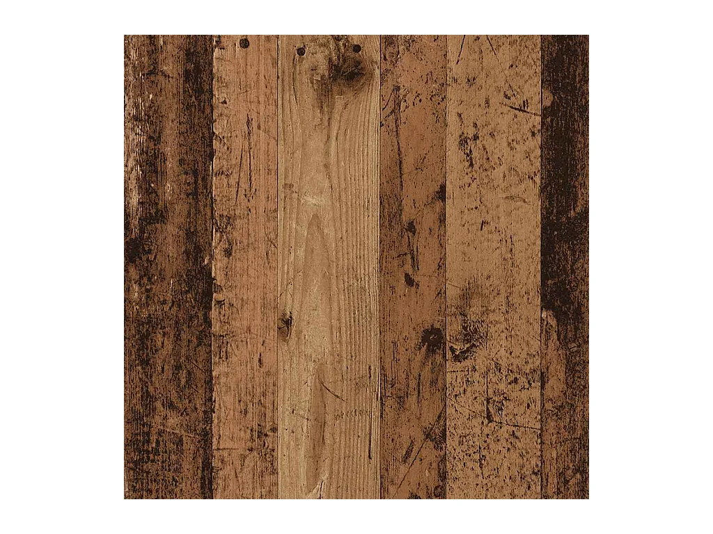 Support de tour d'ordinateur avec tiroir vieux bois 30x44x74 cm