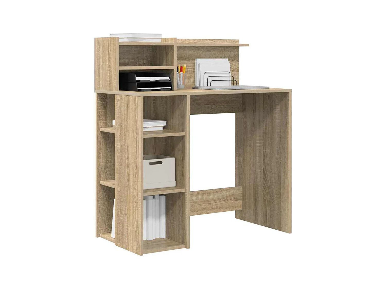 Bureau avec rangement Chêne sonoma 90 x 48 x 101,5 cm