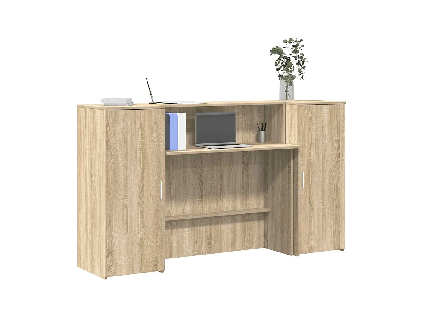 Balcão recepção 180x50x103,5 cm madeira carvalho sonoma