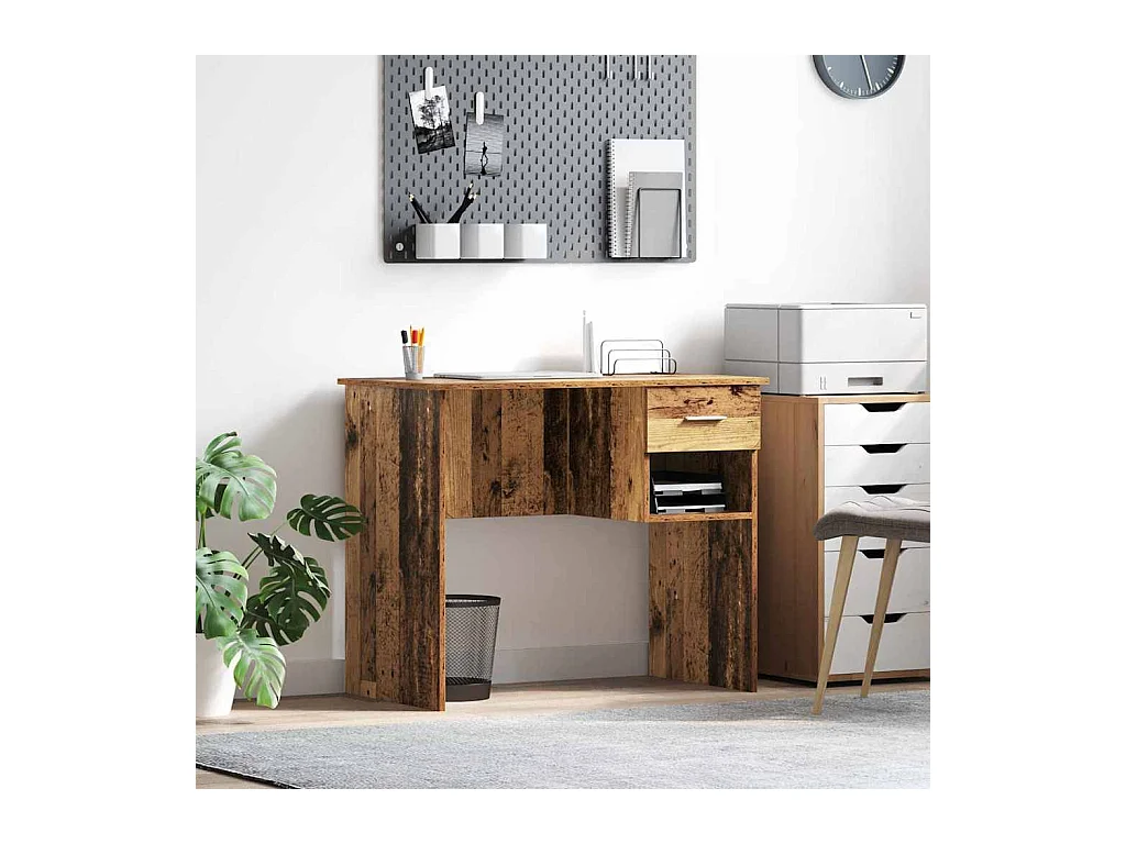 Bureau Bois ancien 90 x 49.5 x 75 cm Bois d'ingénierie