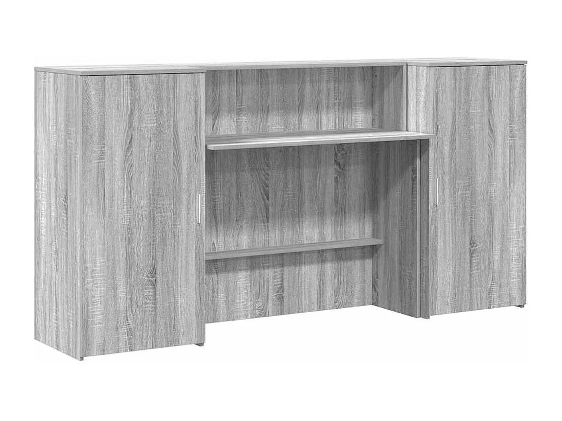 Bureau de réception sonoma gris 200x50x103,5 cm bois ingénierie