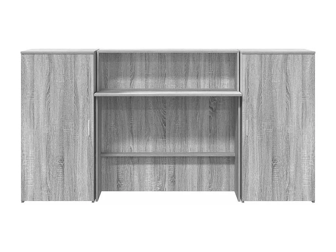 Bureau de réception sonoma gris 200x50x103,5 cm bois ingénierie