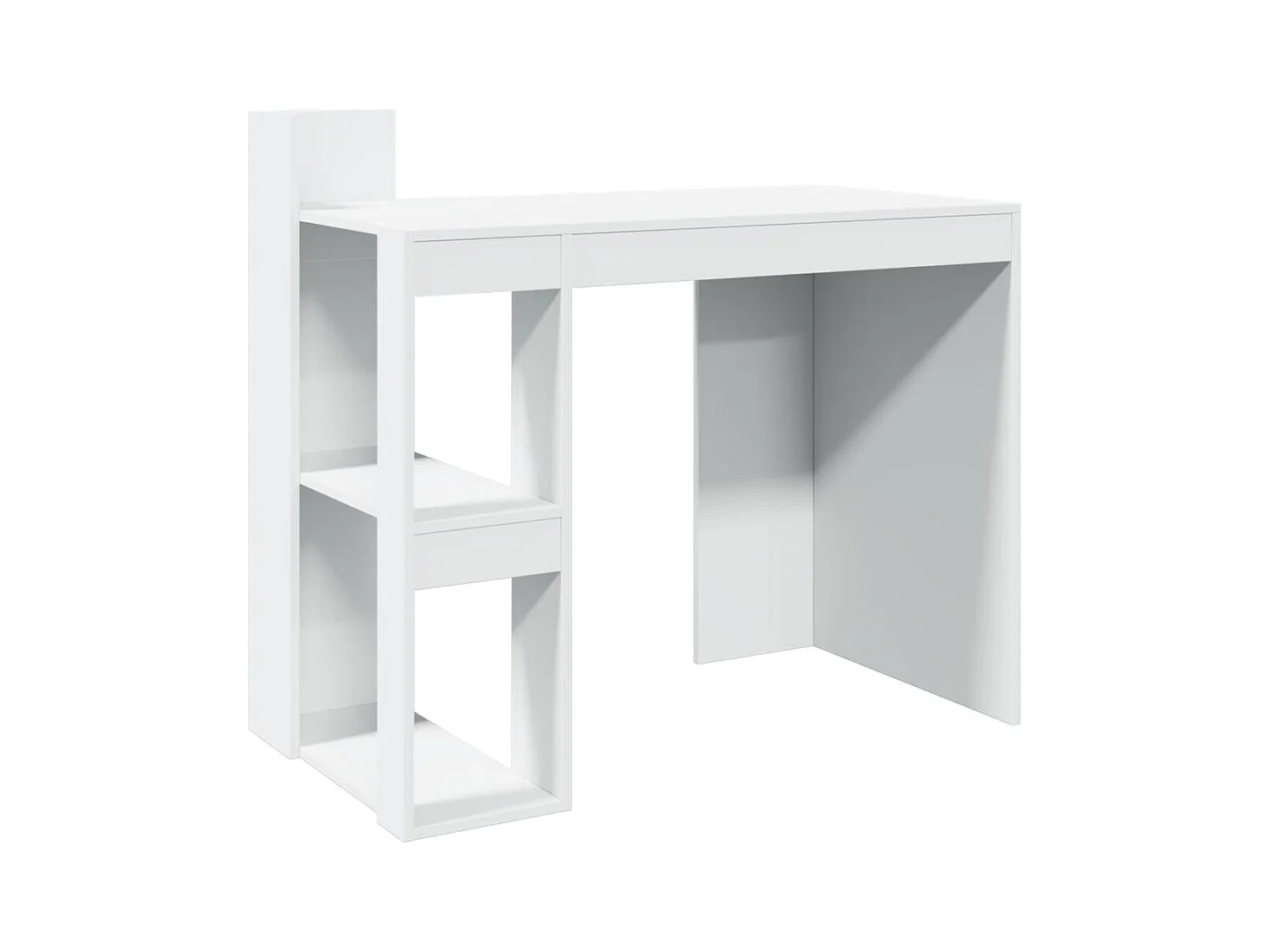 Bureau blanc 103,5x56,5x94 cm bois d'ingénierie