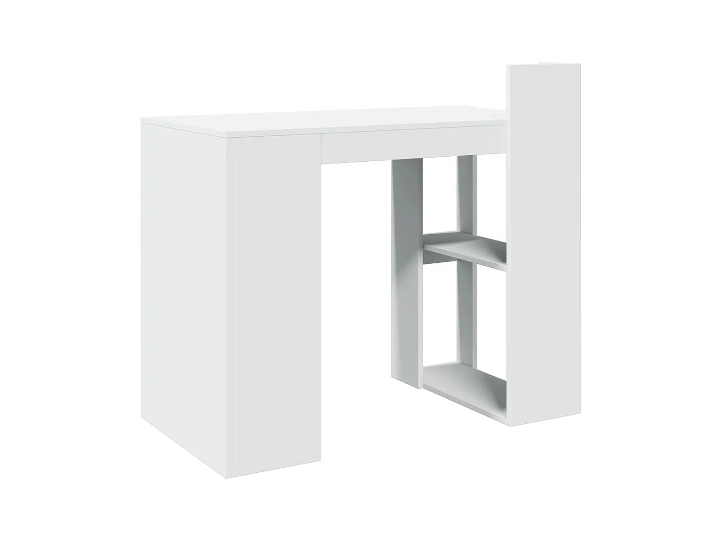 Bureau blanc 103,5x56,5x94 cm bois d'ingénierie