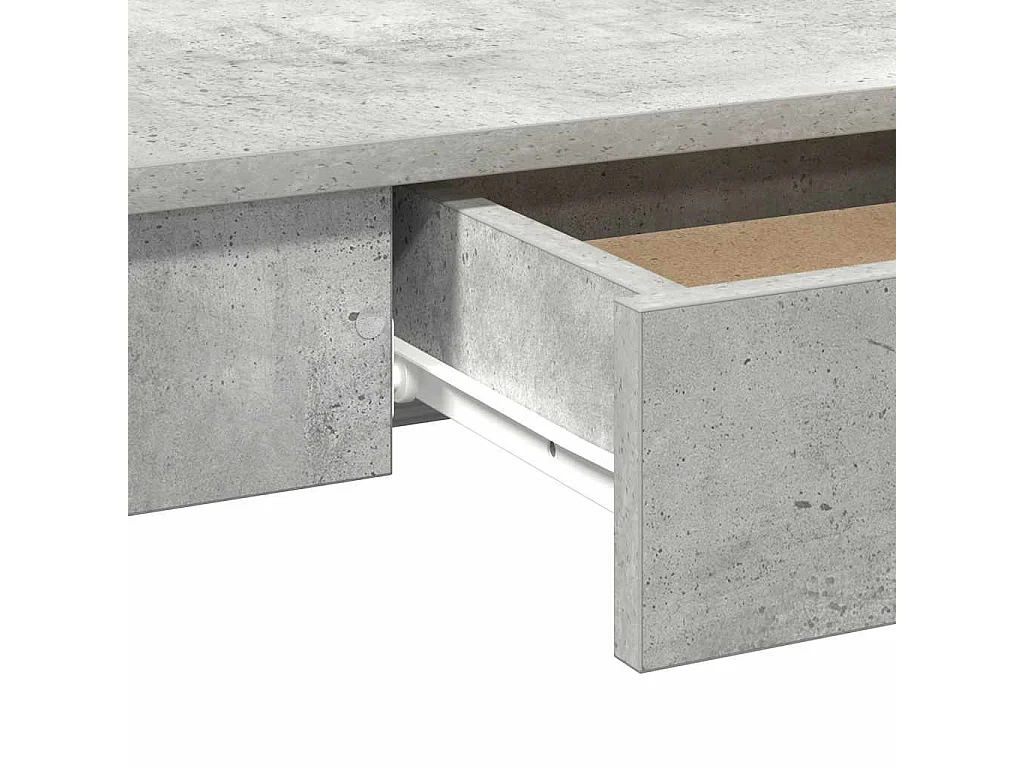 Bureau gris béton 100x45x75 cm bois d'ingénierie