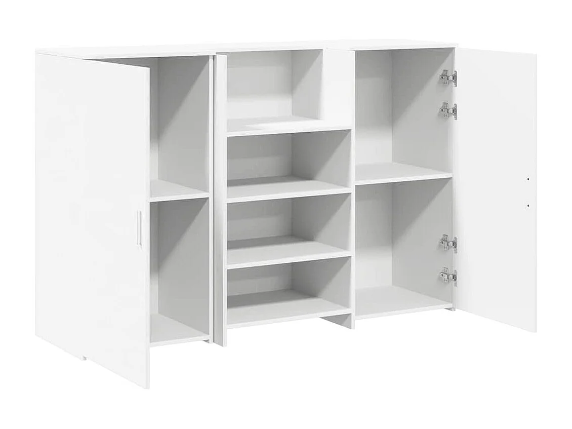 Bureau de réception blanc 155x50x103,5 cm bois d'ingénierie