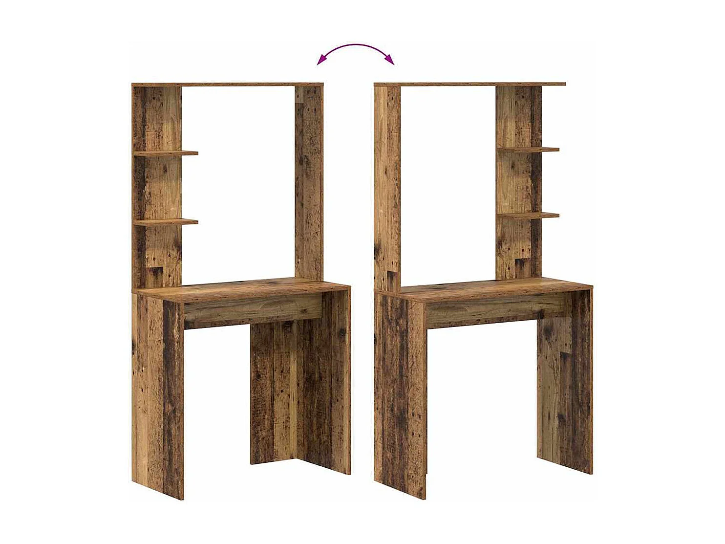 Bureau Bois ancien 78.5 x 37 x 154.5 cm Bois d'ingénierie