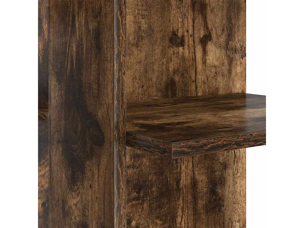 Bureau d'angle avec rangement Chêne fumé 140 x 113.5 x 75 cm