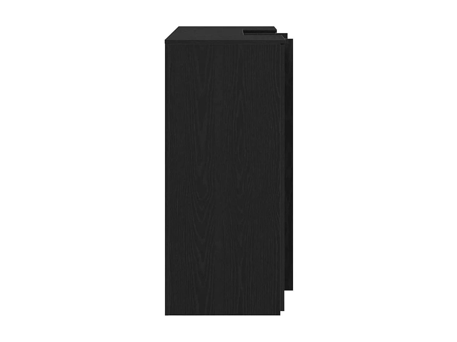 Bureau de réception chêne noir 135x50x103,5cm bois d'ingénierie