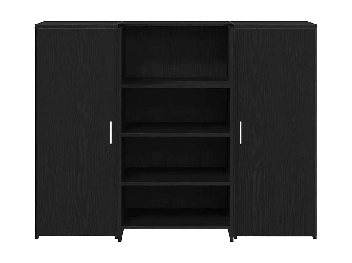 Mostrador de recepción roble negro 135x50x103,5 cm