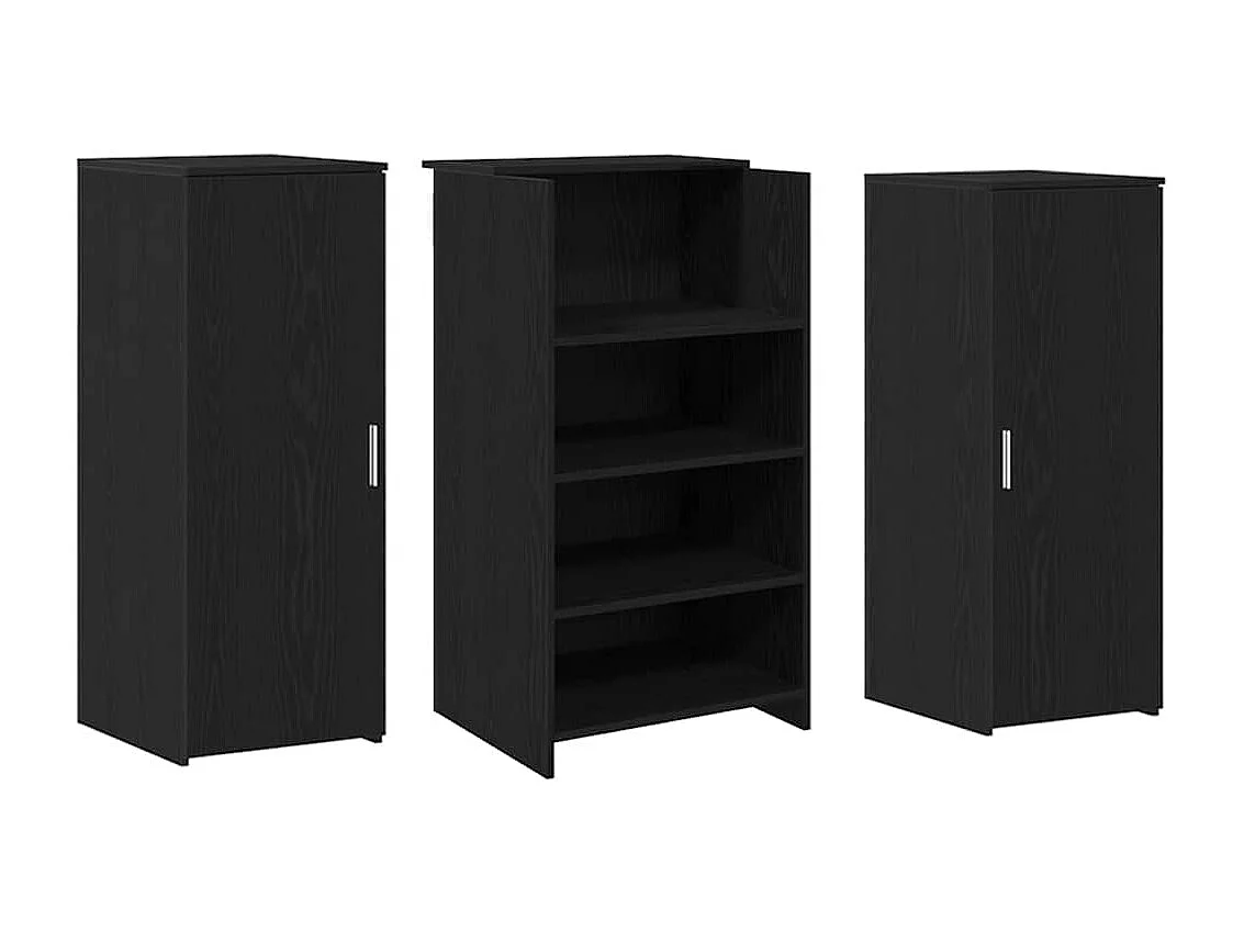 Mostrador de recepción roble negro 135x50x103,5 cm