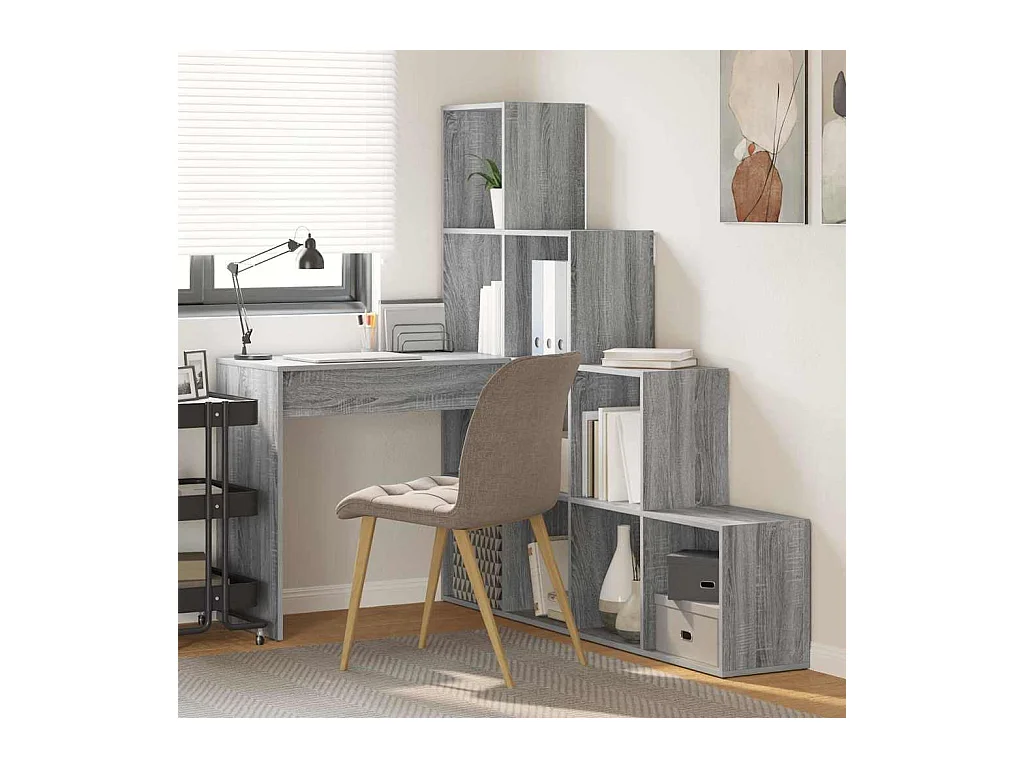 Bureau d'angle Sonoma gris 101.5 x 149.5 x 149.5 cm